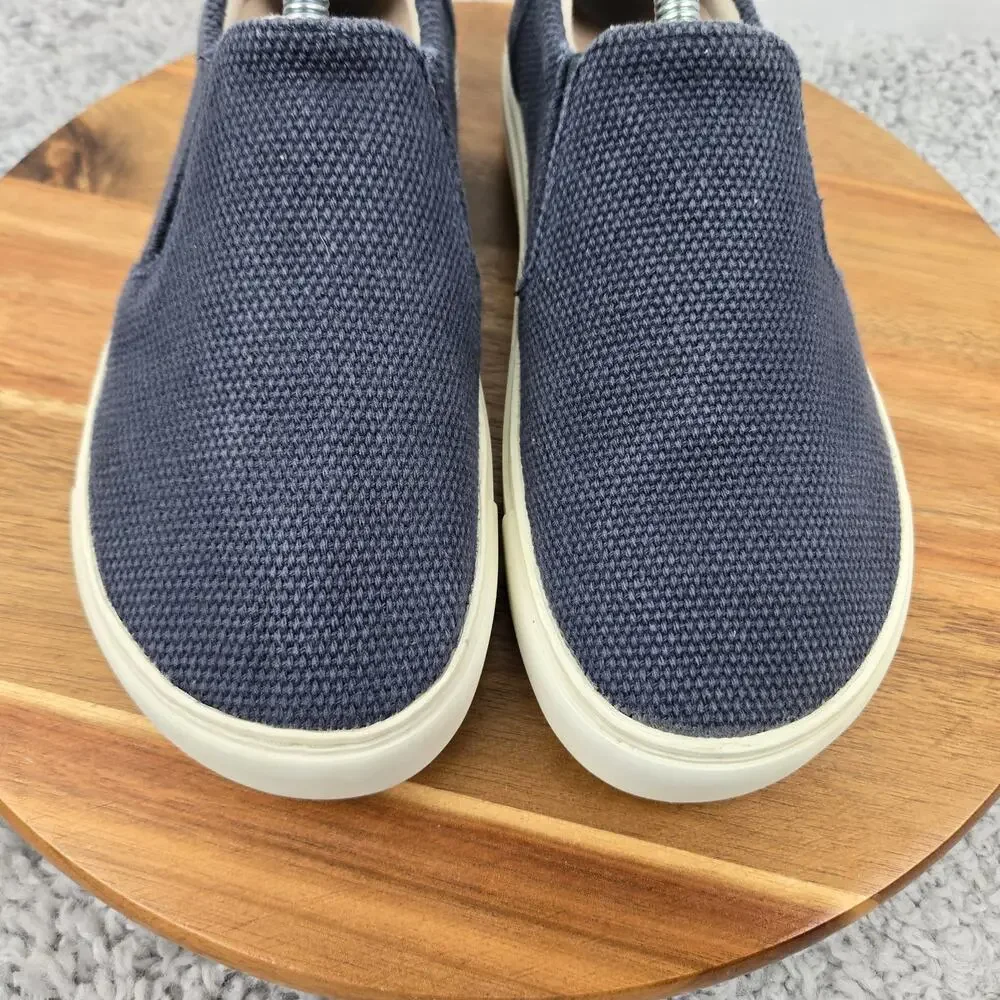 Birkenstock Womens 39 Oswego Midnight Blue Canvas Suede Slip On Daily Sneaker
